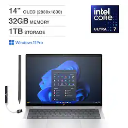 HP - Elitebook x360 1040 2-in-1 Laptop 14.0 2.8K Display (Ultra 7-155H, 32GB, 1TB SSD, Active Pen, Win 11 Pro) w/USB Hub - Silver