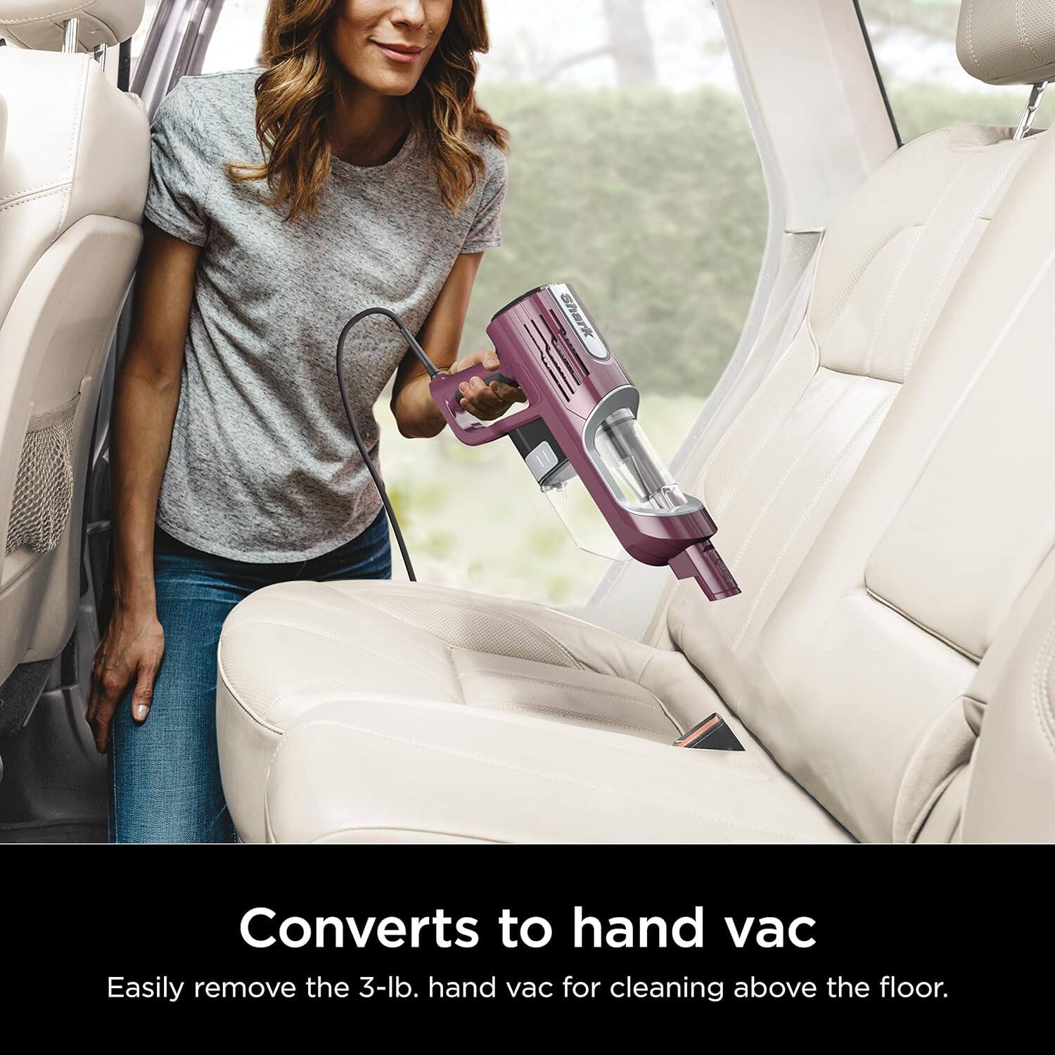 Converts to hand vac  
Easily remove the 3-lb. hand vac for cleaning above the floor.