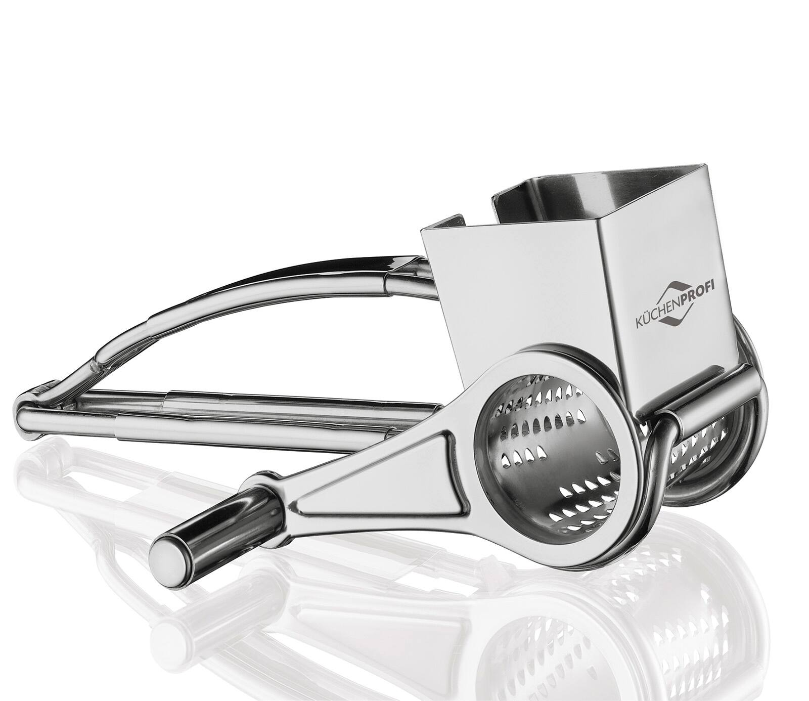 Front. Kuchenprofi - Stainless Steel Rotary Grater - Silver.