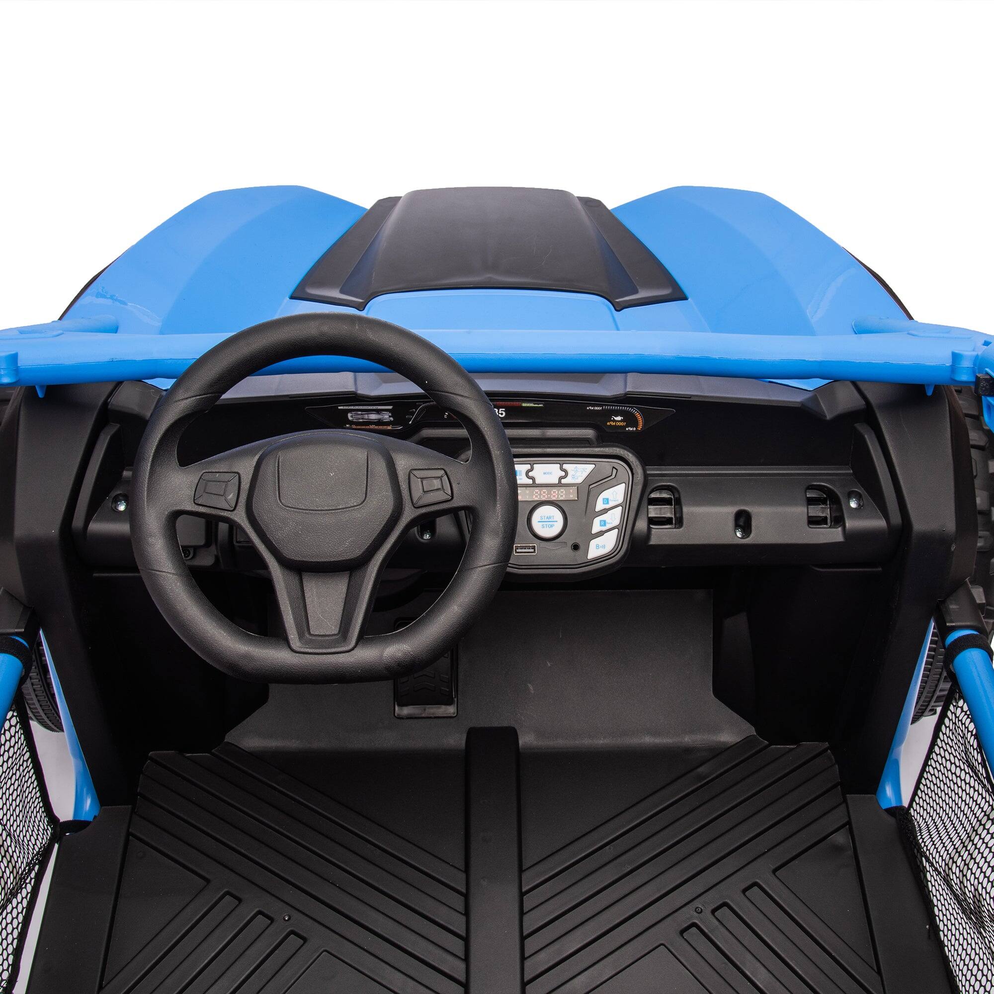 Alt View 1. Boyel Living - 3+ Blue 24V TwoSeater Kids Ride On UTV with Parents Remote Control Twin 200W Motor - blue.