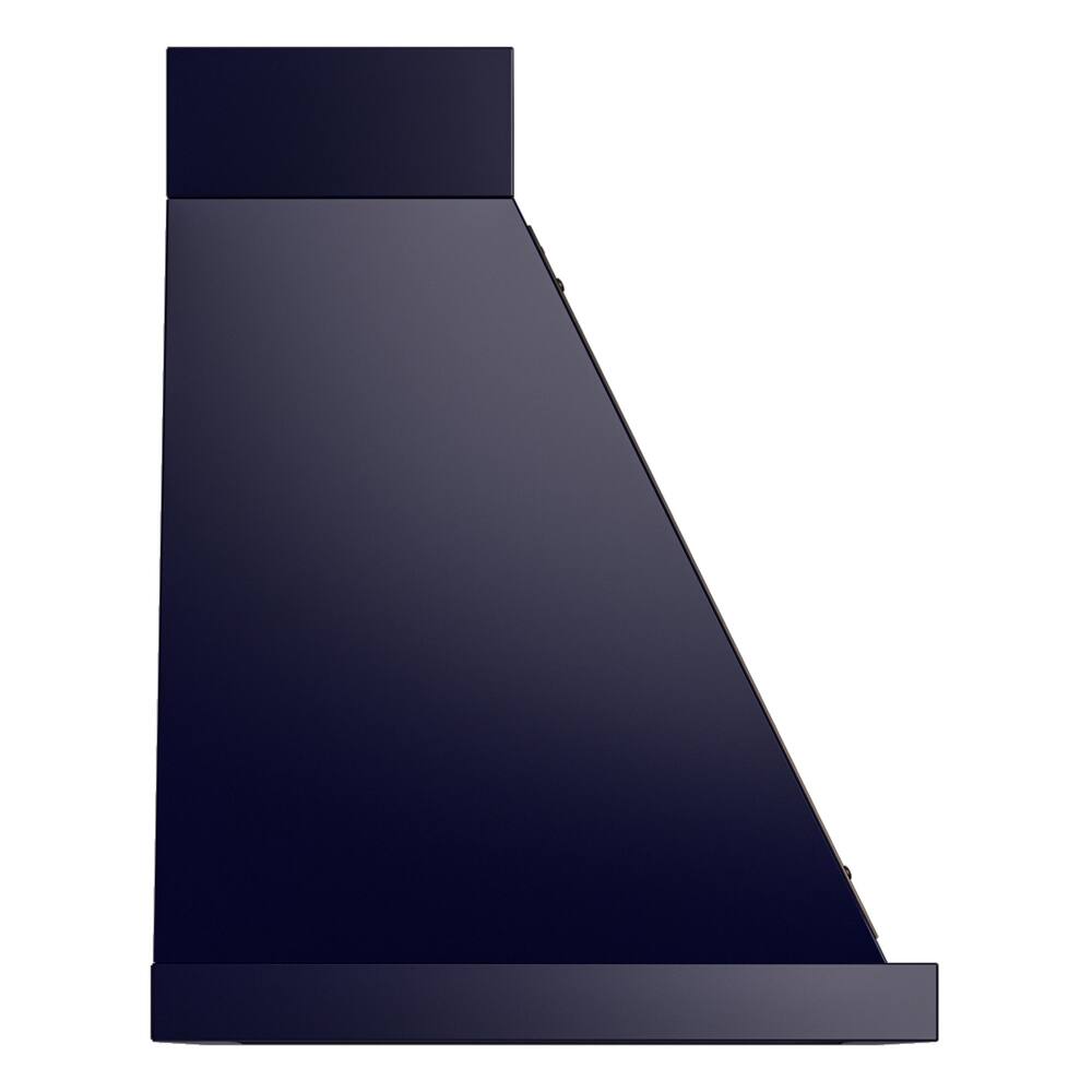 Alt View 3. ILVE - ILVE Nostalgie II Series 30 in. Noblesse Wall Mount Range Hood with 600 CFM (Burnished Trim) - Midnight Blue.