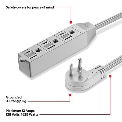 Safety covers for peace of mind  
Grounded 3-Prong plug  
Maximum 13 Amps, 125 Volts, 1625 Watts