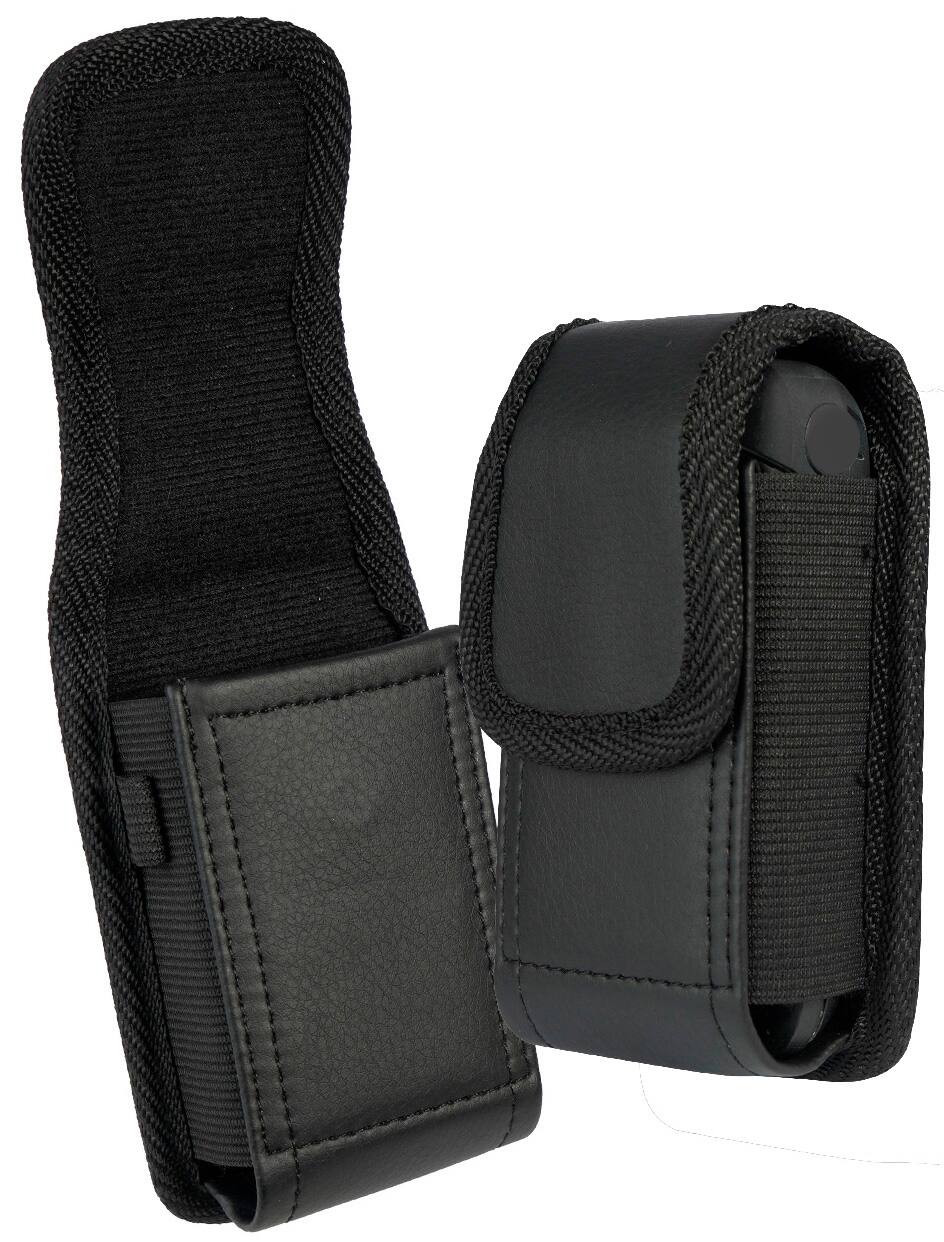 Alt View 2. Nakedcellphone - Pouch Case with Belt Clip, Universal for Thick Flip Phones - Black.