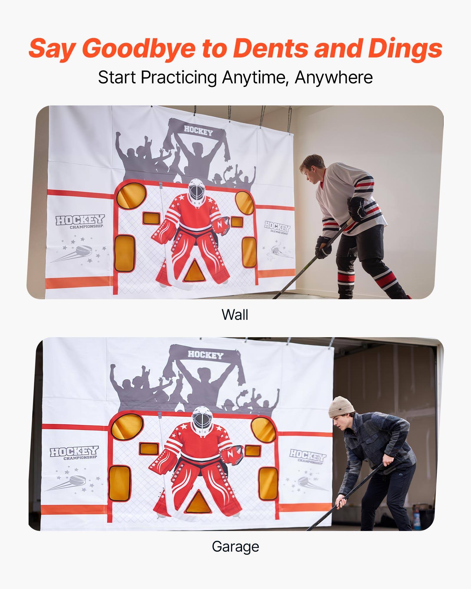 Say Goodbye to Dents and Dings  
Start Practicing Anytime, Anywhere  

HOCKEY  
HOCKEY CHAMPIONSHIP  
HOCKEY SEM  
Wall  
HOCKEY CHAMPIONSHIP  
Garage