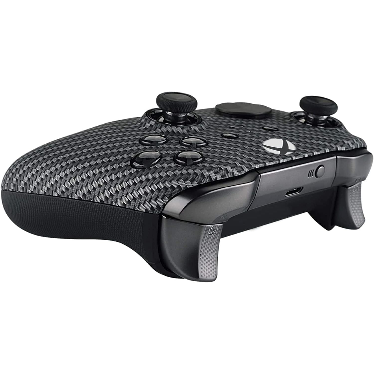 Back. Custom Controllerzz - Custom Elite Series 2 Wireless Controller for Xbox Series X, Xbox Series S, Xbox One - Carbon Fiber.