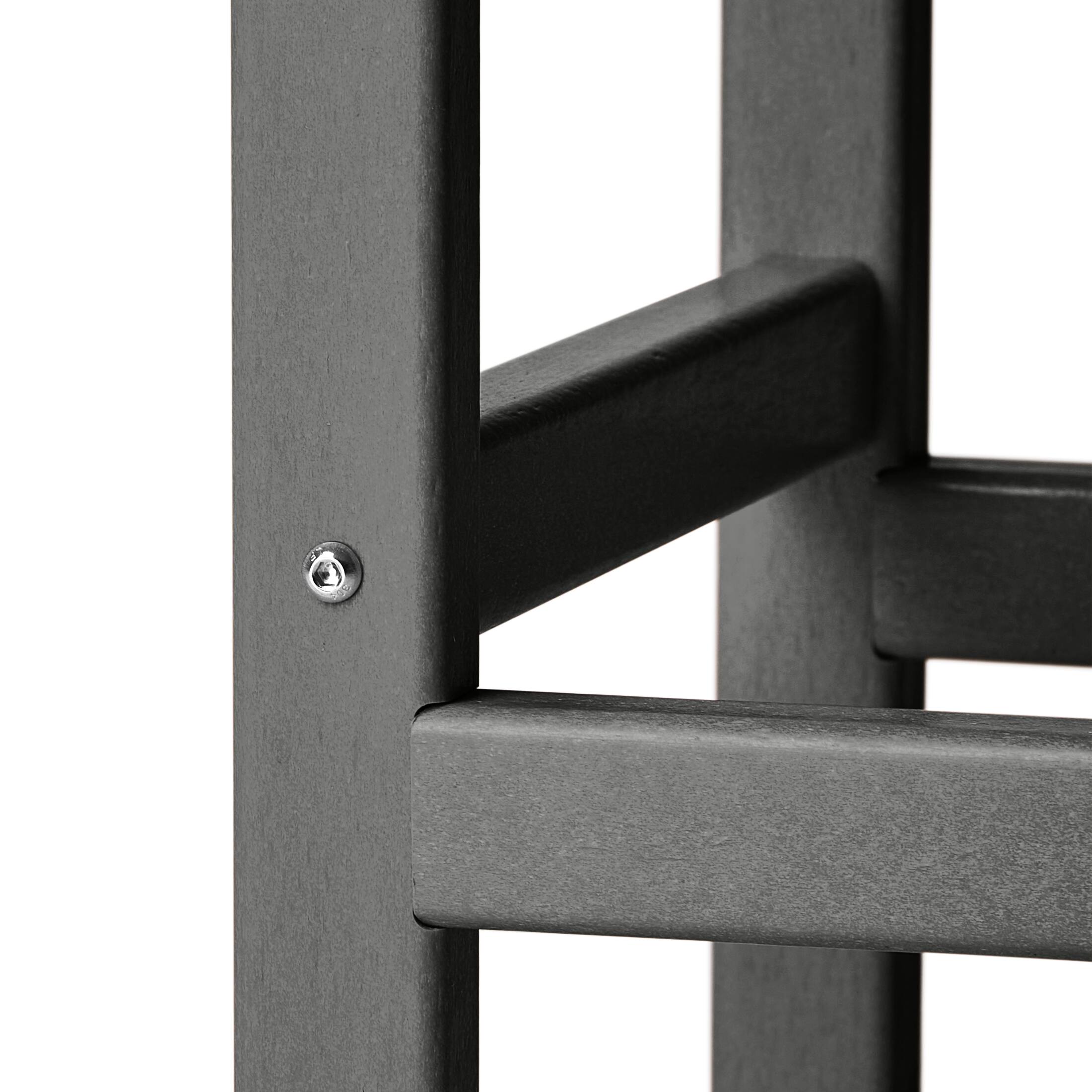 Alt View 6. WestinTrends - WestinTrends Malibu 14" square outdoor Side table for Adirondack chair - Gray.