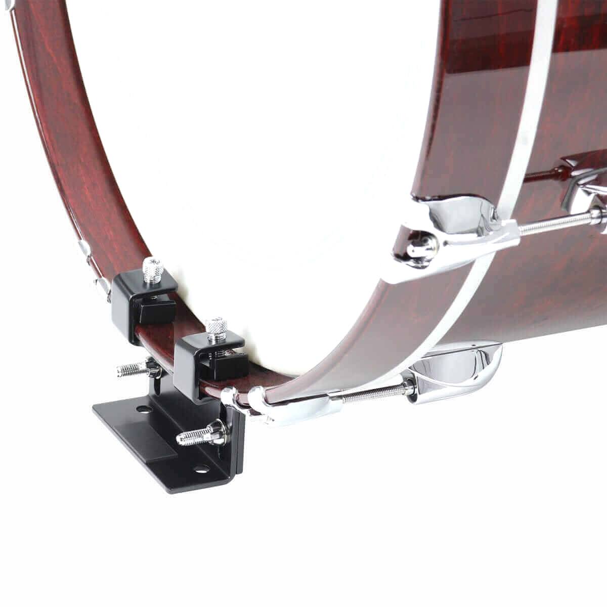 Left. Gibraltar Hardware - Bass Drum Platform Mount, Kick Drum Riser for 18 & 20" Bass Drums, for Pedal Beater Alignment & Improves Projection Tone.