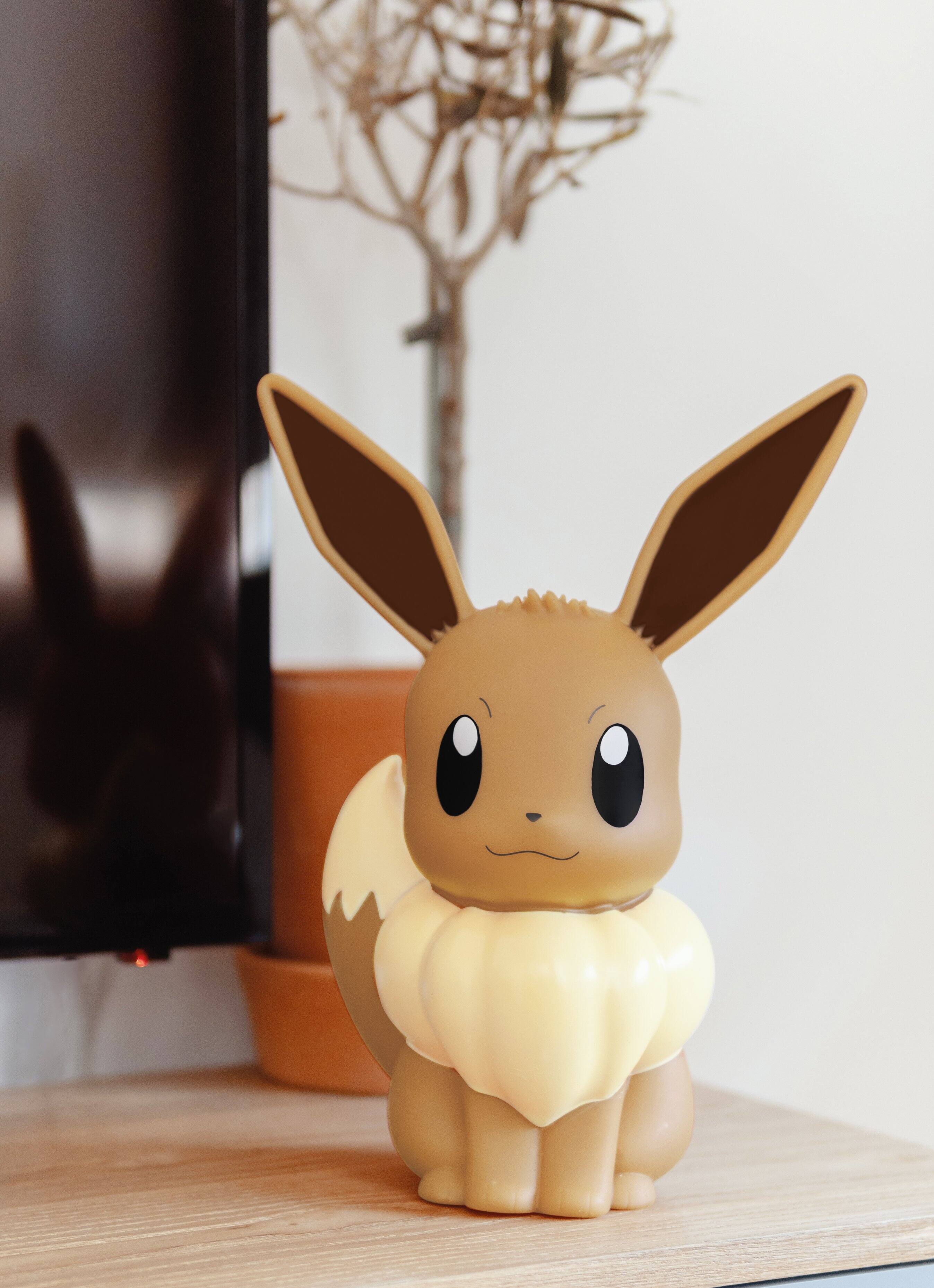 Alt View 5. Pokémon - Posing Eevee 11.8" Light-up Figure with Remote.
