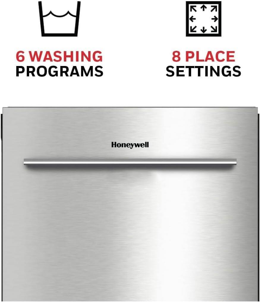 6 WASHING PROGRAMS  
8 PLACE SETTINGS  
Honeywell