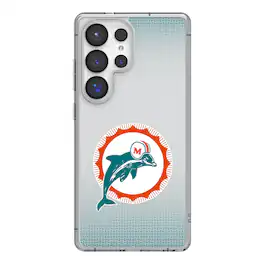 Keyscaper - NFL - Miami Dolphins Linen Logo Galaxy Clear Case - S25 Ultra - Multicolor