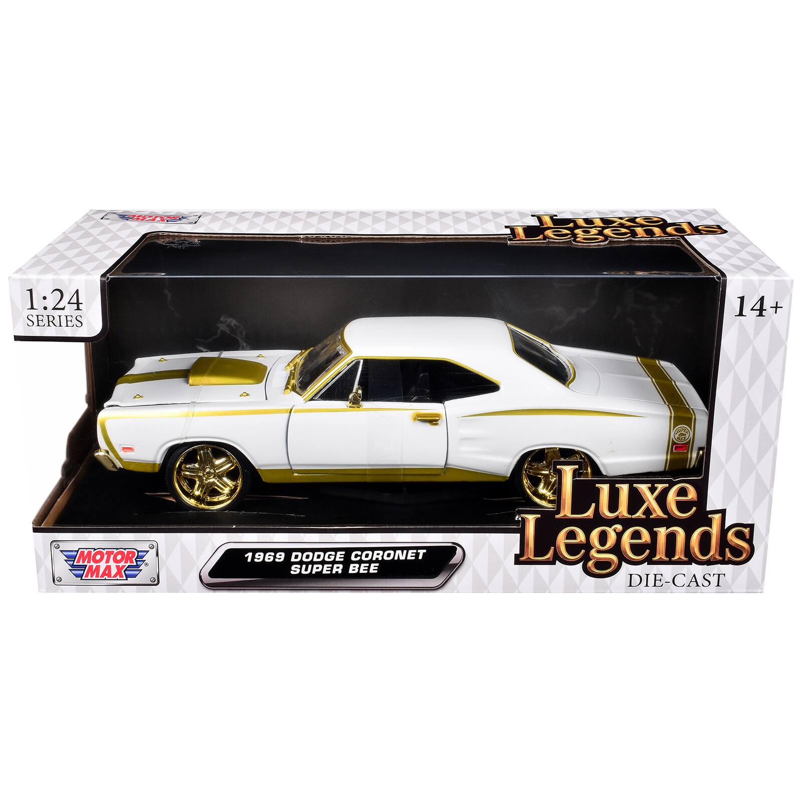 Luxe Legends  
1:24 SERIES  
14+  
MOTOR MAX  
Luxe 1969 DODGE SUPER BEE CORONET Legends DIE-CAST