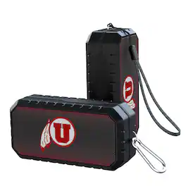 Keyscaper - Utah Utes Water Resistant Linen Print Bluetooth Speaker - Black