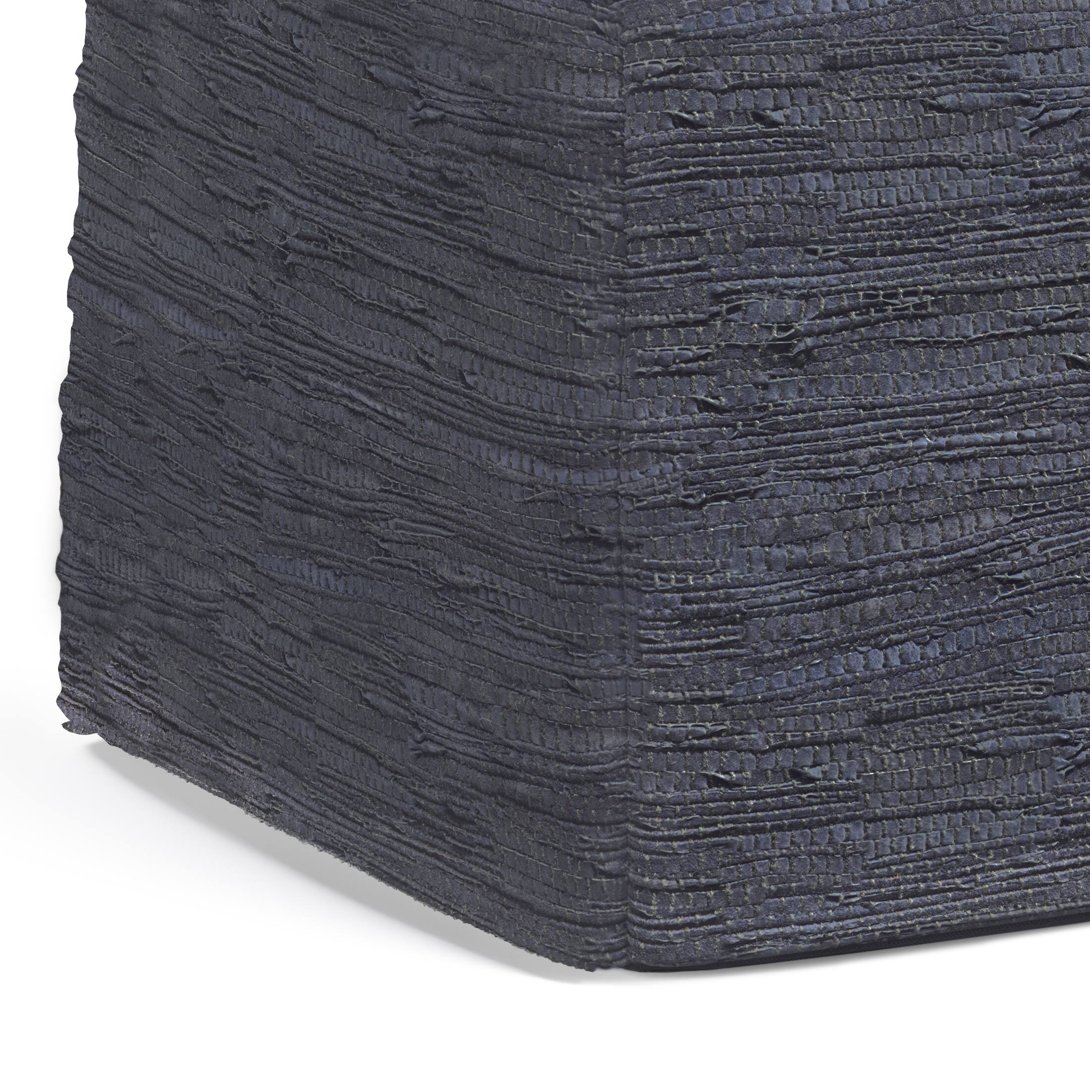 Alt View 13. Simpli Home - Fredrik Square Pouf - Dark Blue.