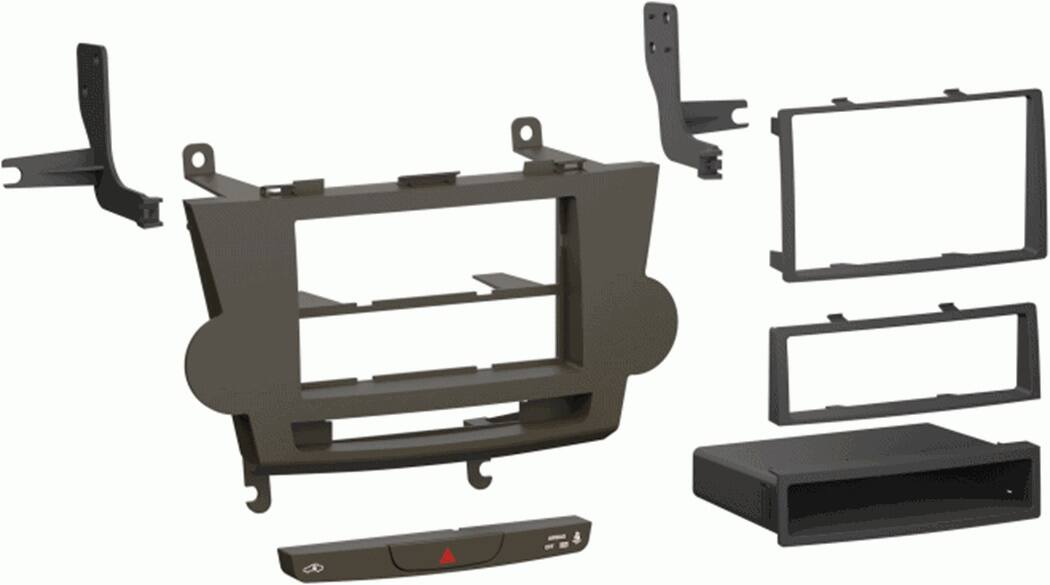 Angle. Metra - Dash Kit for 2008-2012 Toyota Highlander (with NAV) Vehicles - Brown.