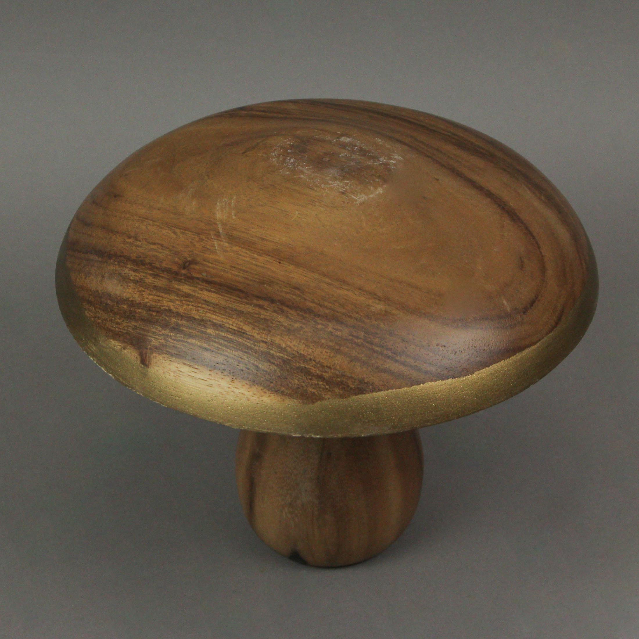 Alt View 1. Contrast Inc. - 8 Inch Hand Carved Acacia Wood Mushroom Home Decor Sculpture Decorative Statue - Brown.