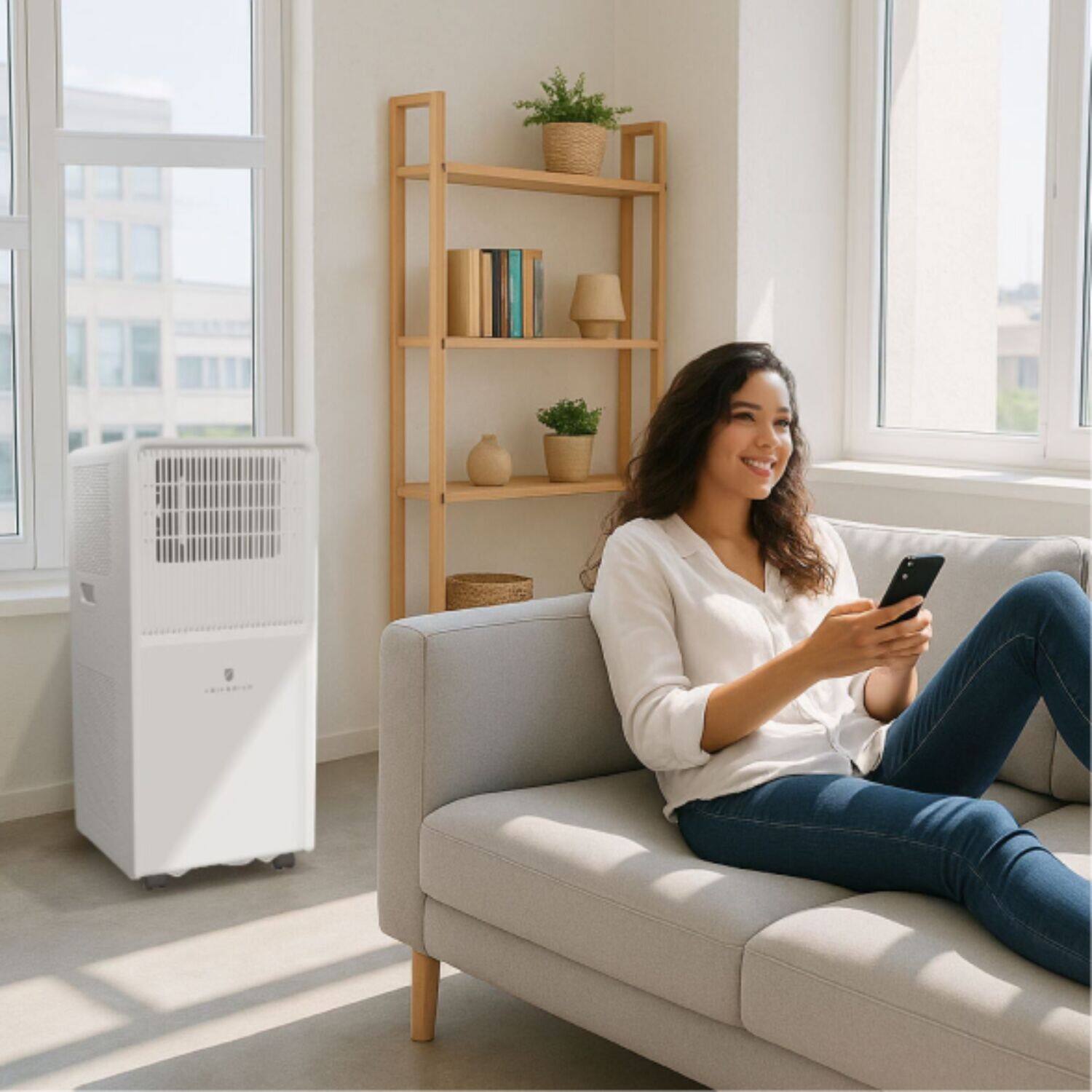 Alt View 23. Friedrich - 8500 BTU (5000 DOE) Portable A/C Cool Only Wifi Enabled - White - White.