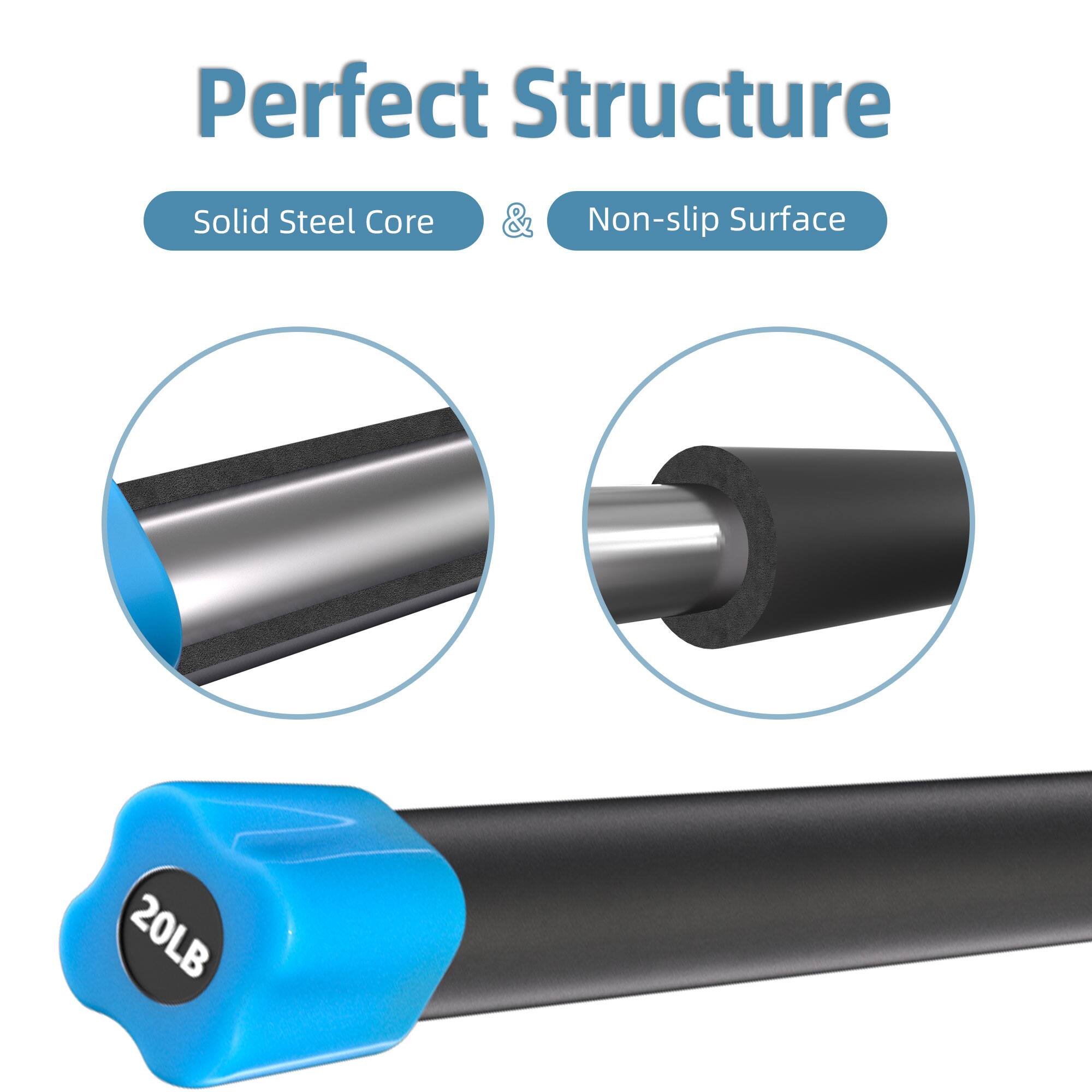 Perfect Structure

Solid Steel Core & Non-slip Surface

20LB
