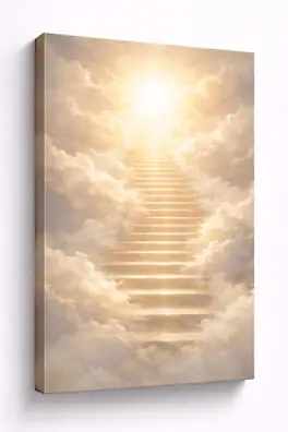 FC Design - Large Heavenly Path Canvas 24x36" Ready-to-Hang Religious Art Painting Home Wall Decor Gift Decor - MultiColor