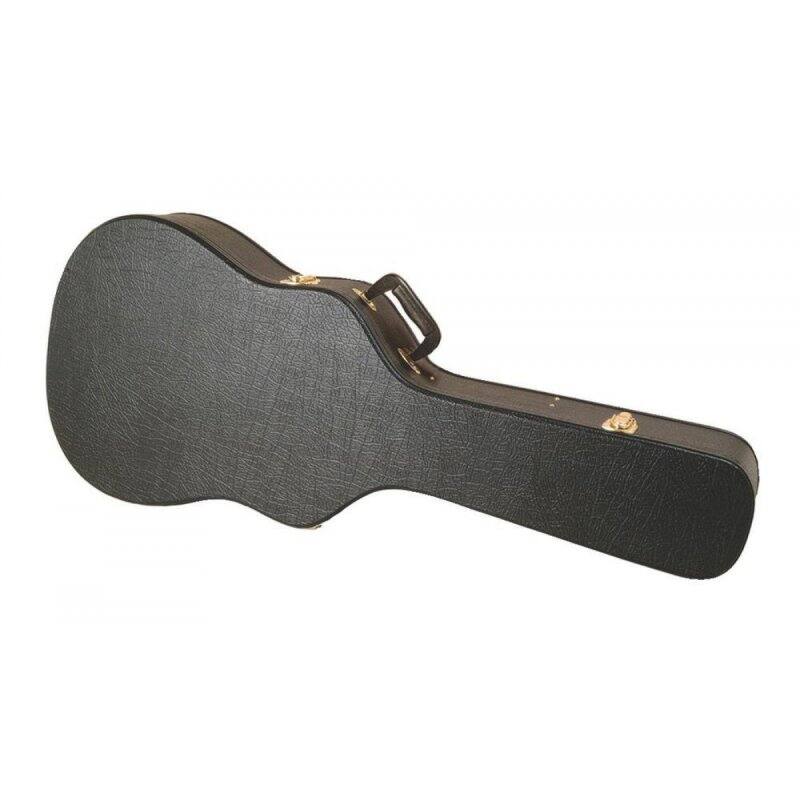 Front. On Stage Stands - On-Stage GCA5500 Hardshell Molded Shallow-Body Acoustic Guitar Case - Black.