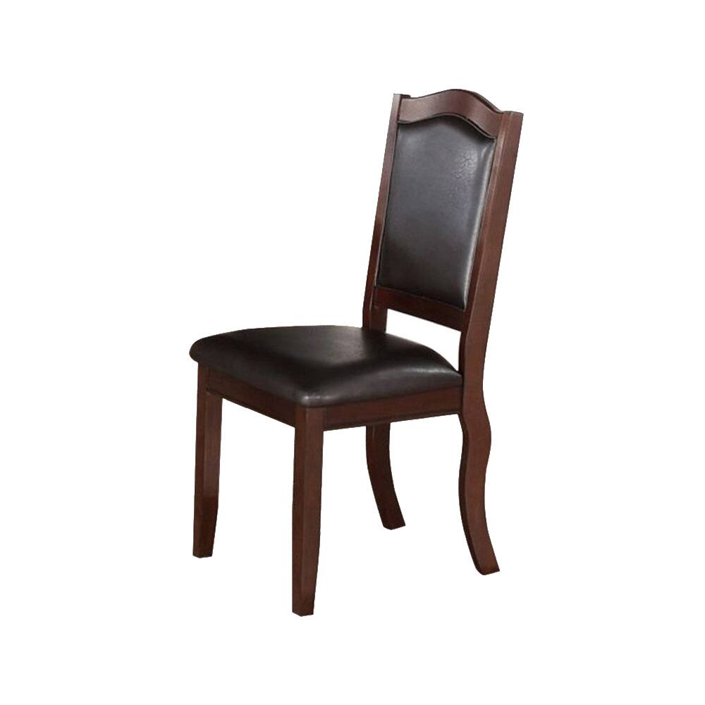 Alt View 3. Manhattan Lane - Contemporary Rubber Wood Dining Chair, Set Of 2, Brown And Black - Brown And Black.