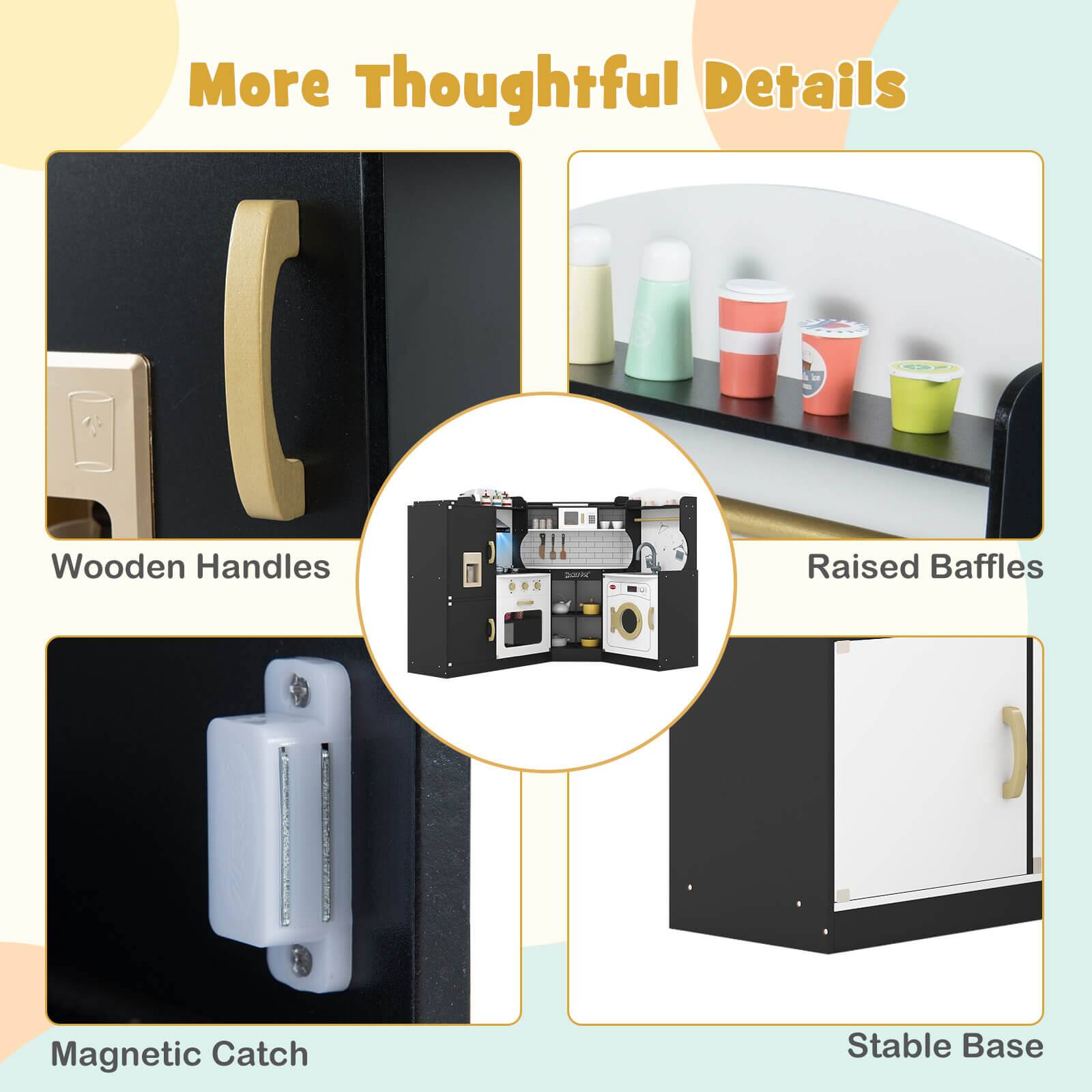More Thoughtful Details

- Wooden Handles
- Raised Baffles
- Magnetic Catch
- Stable Base
