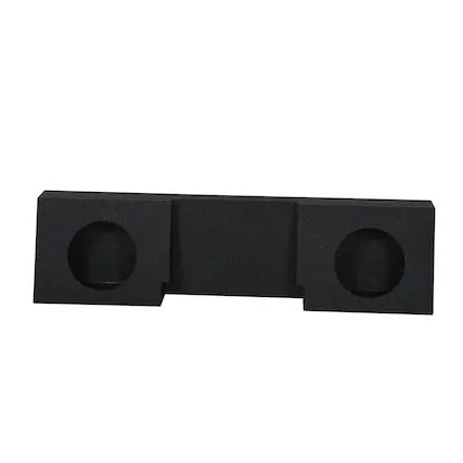 Front. QPower - QPower Dual 12" Behind Seat Sub Box for Chevy Single Cab 2007-2026 Q-Bomb - Black.