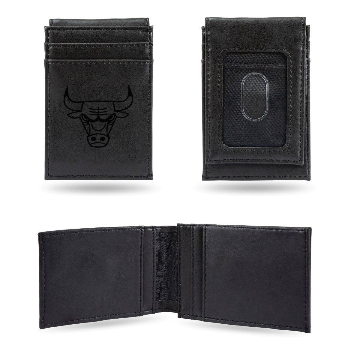 Rico Industries Chicago Bulls Black Money Clip Front Pocket Slim Wallet ...