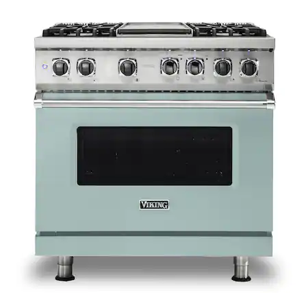 Front. Viking - 36-Inch Dual Fuel Freestanding Range - Splash.