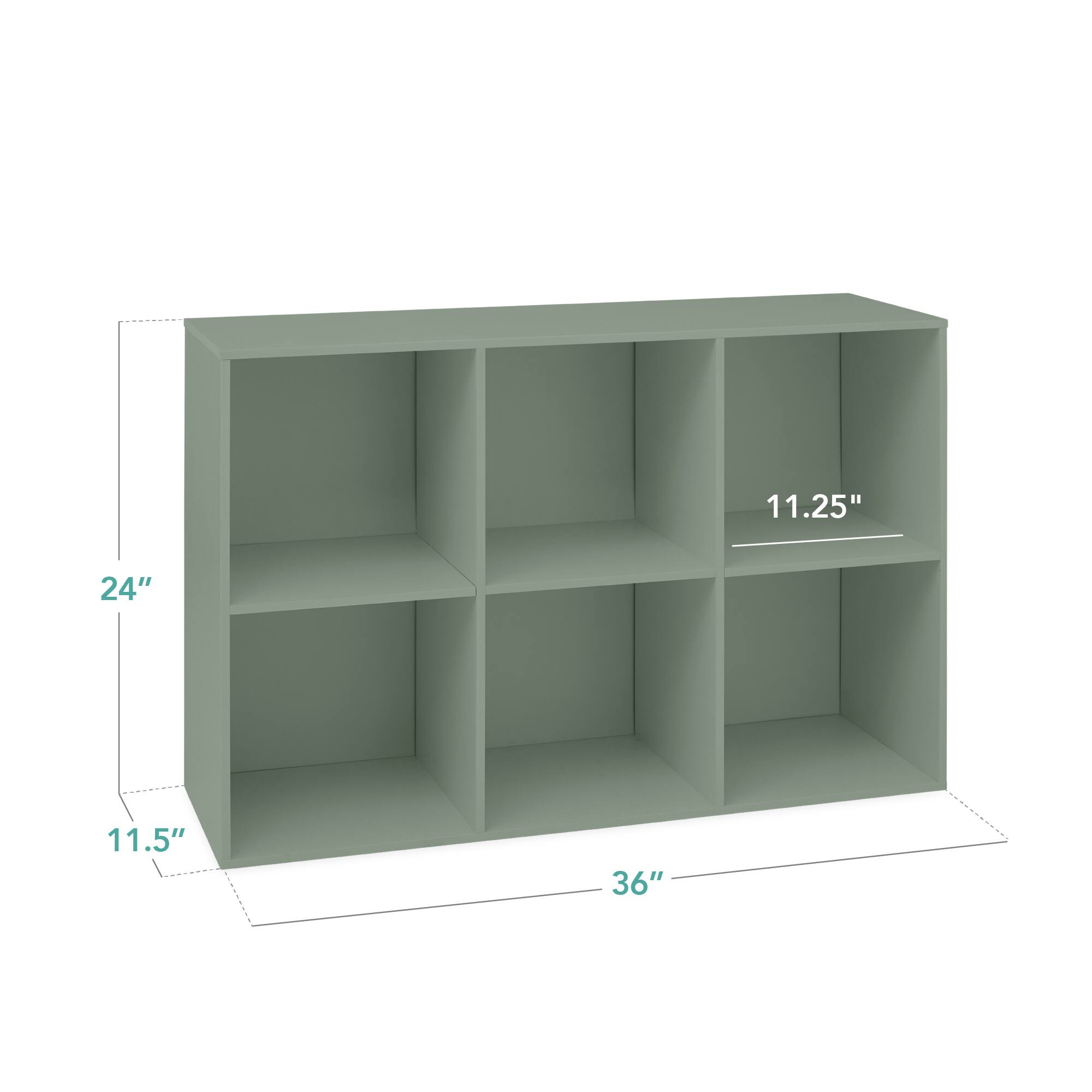 The dimensions of the shelf are:

- Width: 36"
- Height: 24"
- Depth: 11.5"
- Shelf depth: 11.25"