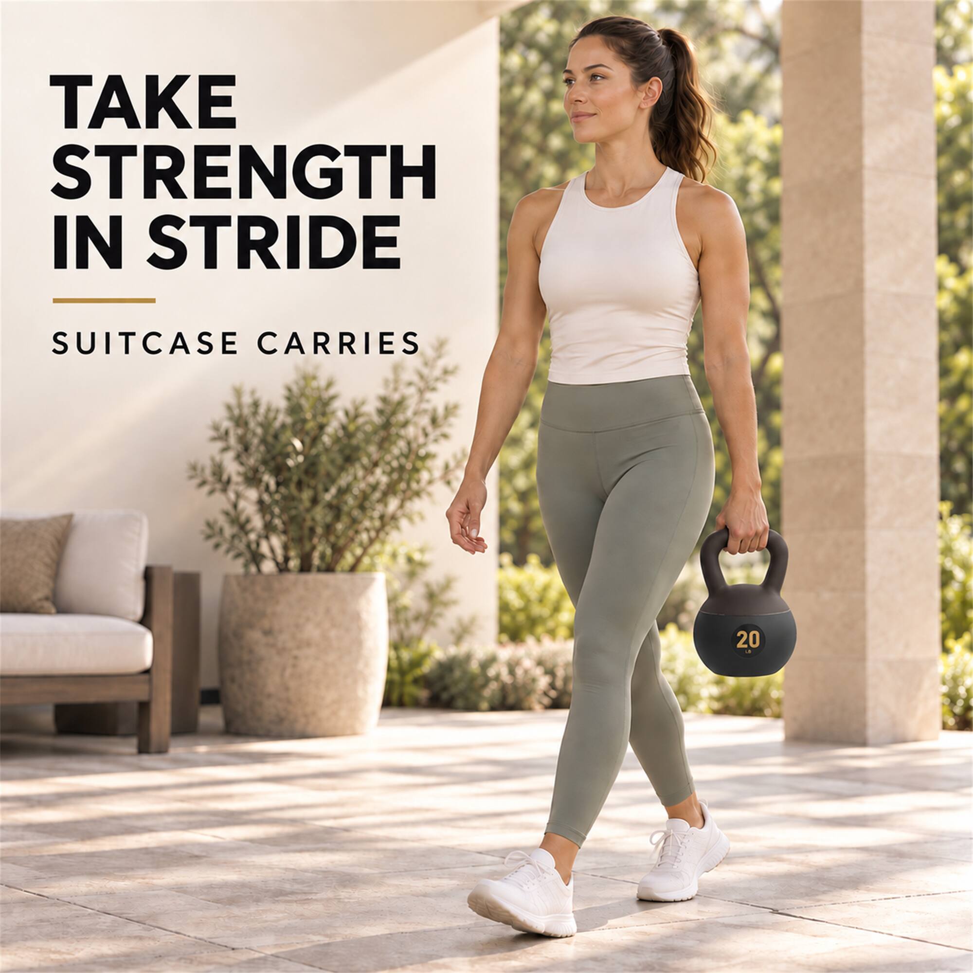 TAKE STRENGTH IN STRIDE  
SUITCASE CARRIES  
20