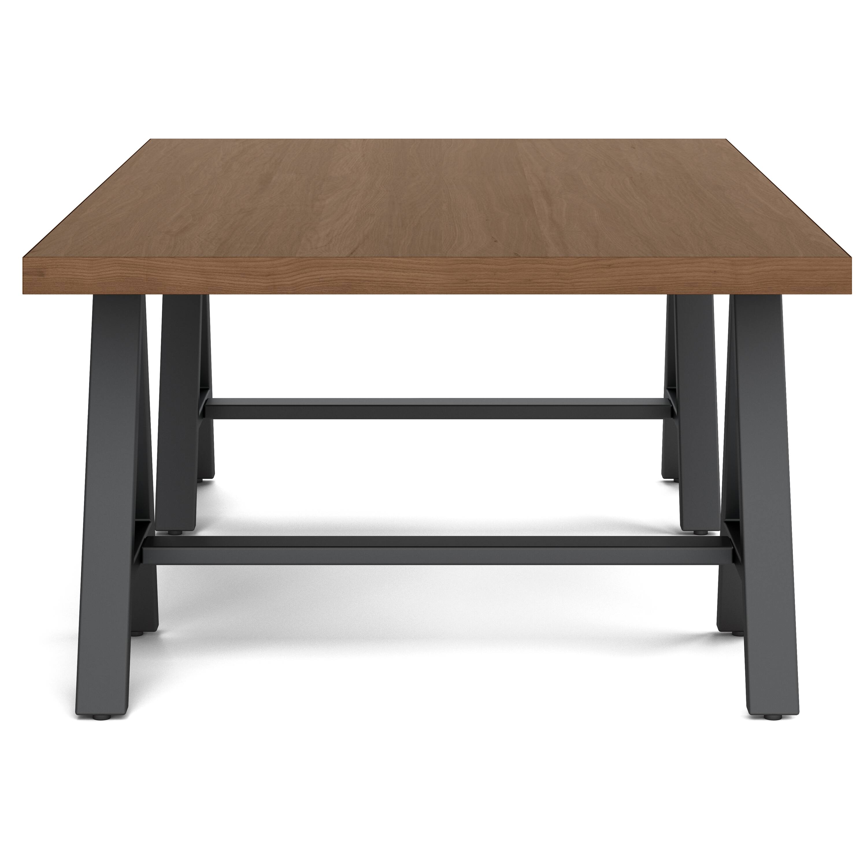 Alt View 11. Simpli Home - Sawhorse Solid Walnut Veneer and Metal Coffee Table - Walnut.