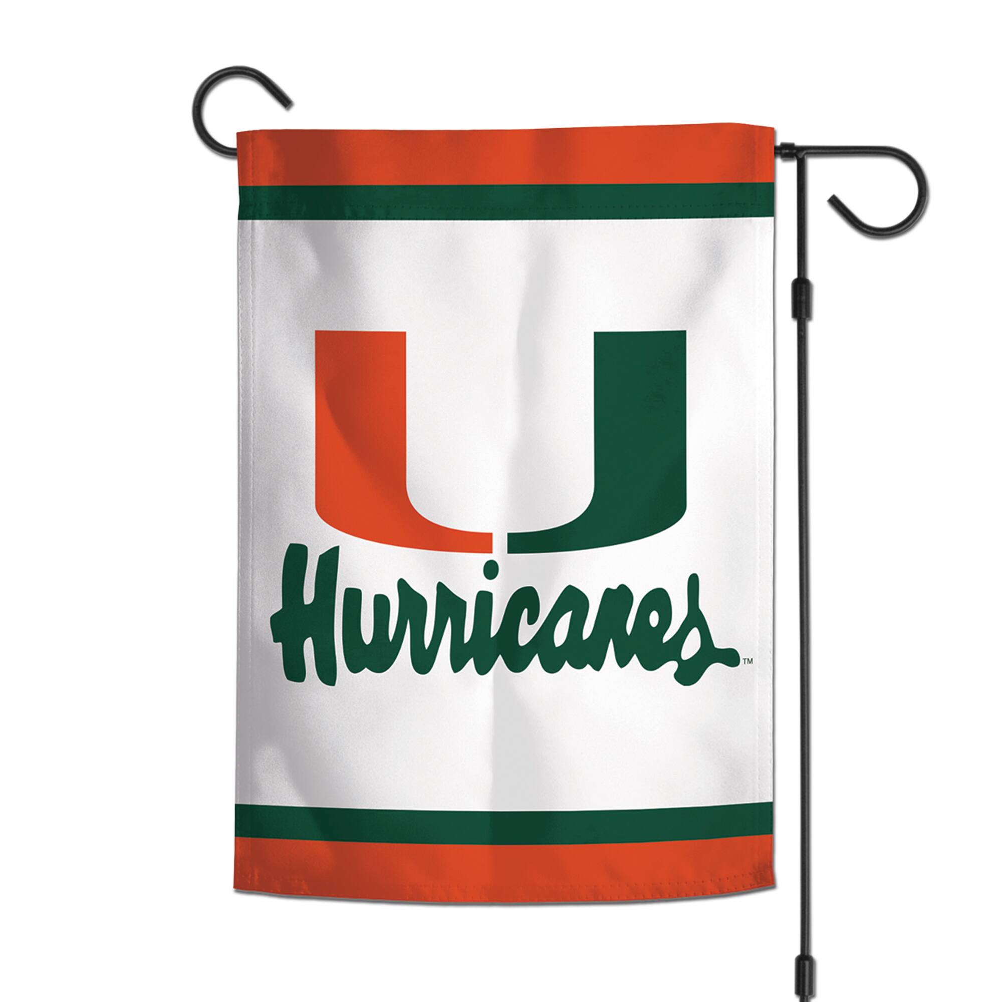 Alt View 1. WinCraft - Miami Hurricanes 12'' x 18'' Double-Sided College Vault Garden Flag - Multicolor.