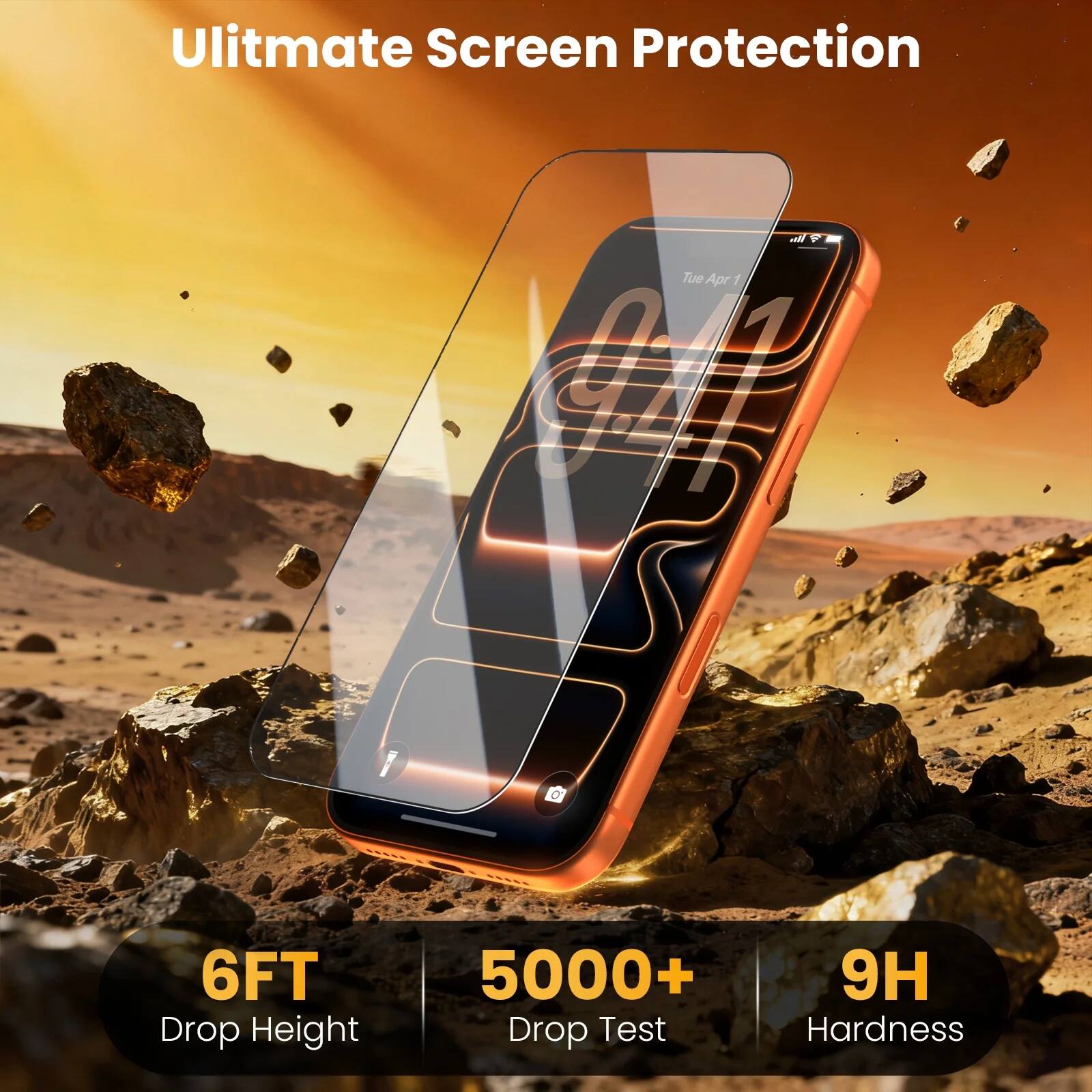 Ultimate Screen Protection

6FT Drop Height

5000+ Drop Test

9H Hardness