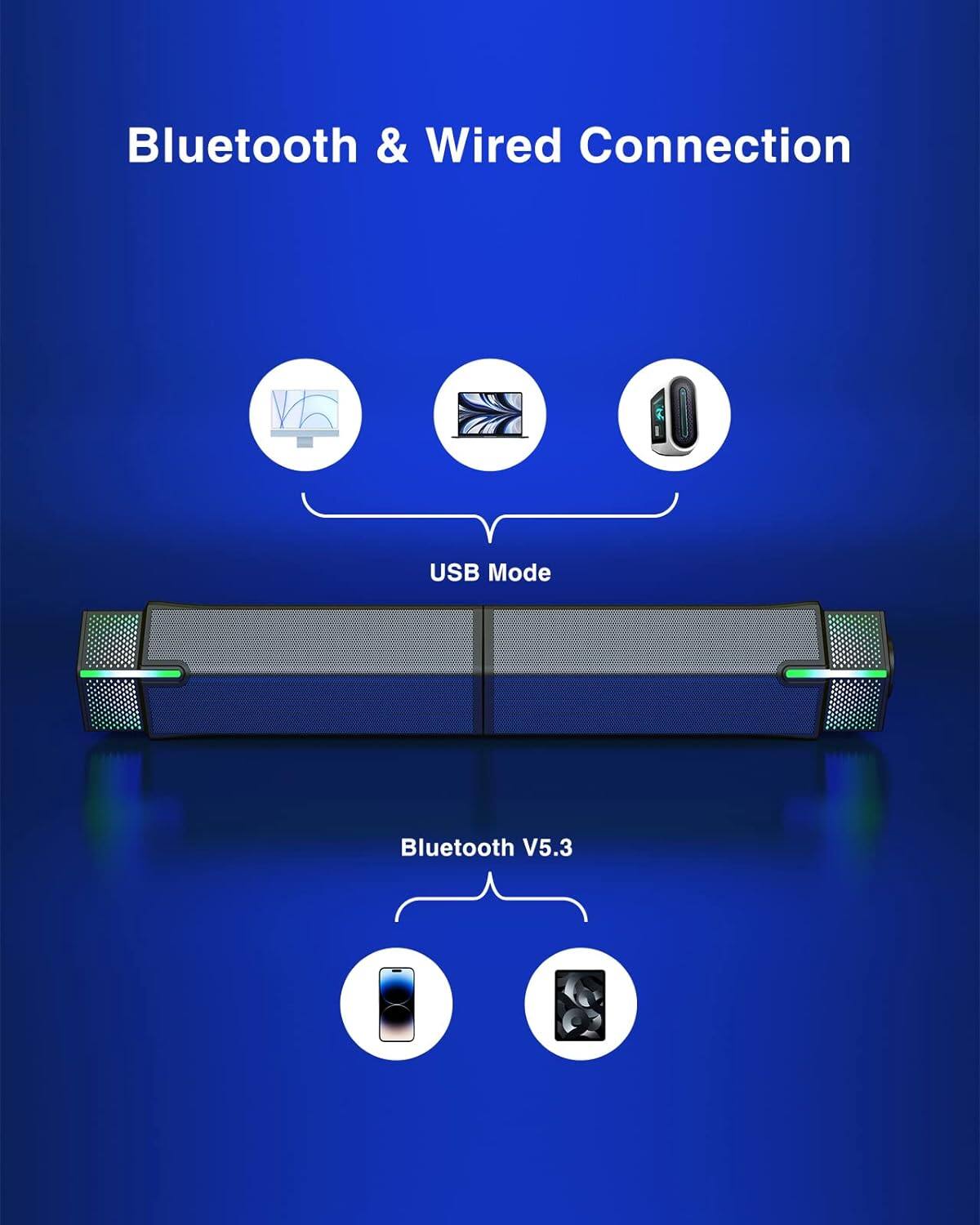 Bluetooth & Wired Connection

USB Mode

Bluetooth V5.3