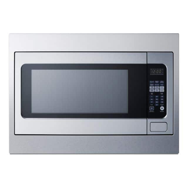 Summit Appliance - 27" Wide Built-In Microwave (Trim Kit Included) - Silver