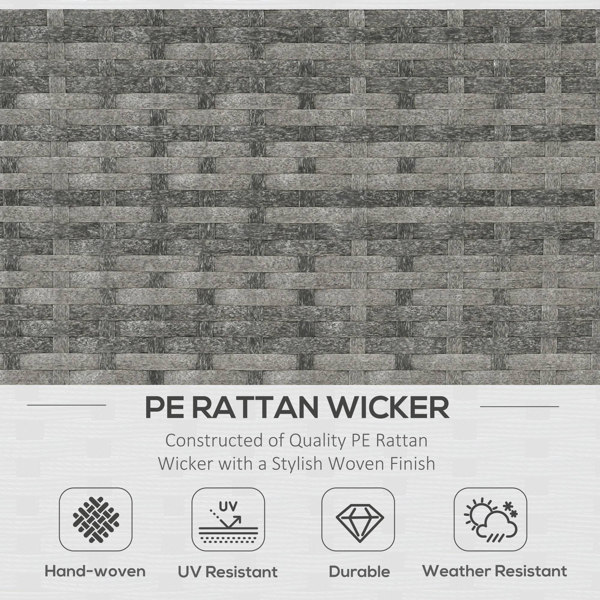 PE RATTAN WICKER

Constructed of Quality PE Rattan Wicker with a Stylish Woven Finish

- Hand-woven
- UV Resistant
- Durable
- Weather Resistant