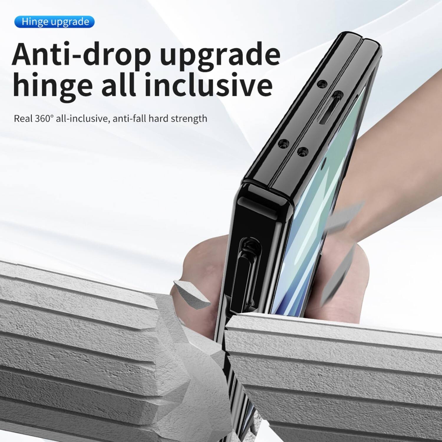 Hinge upgrade  
Anti-drop upgrade hinge all inclusive  
Real 360° all-inclusive, anti-fall hard strength