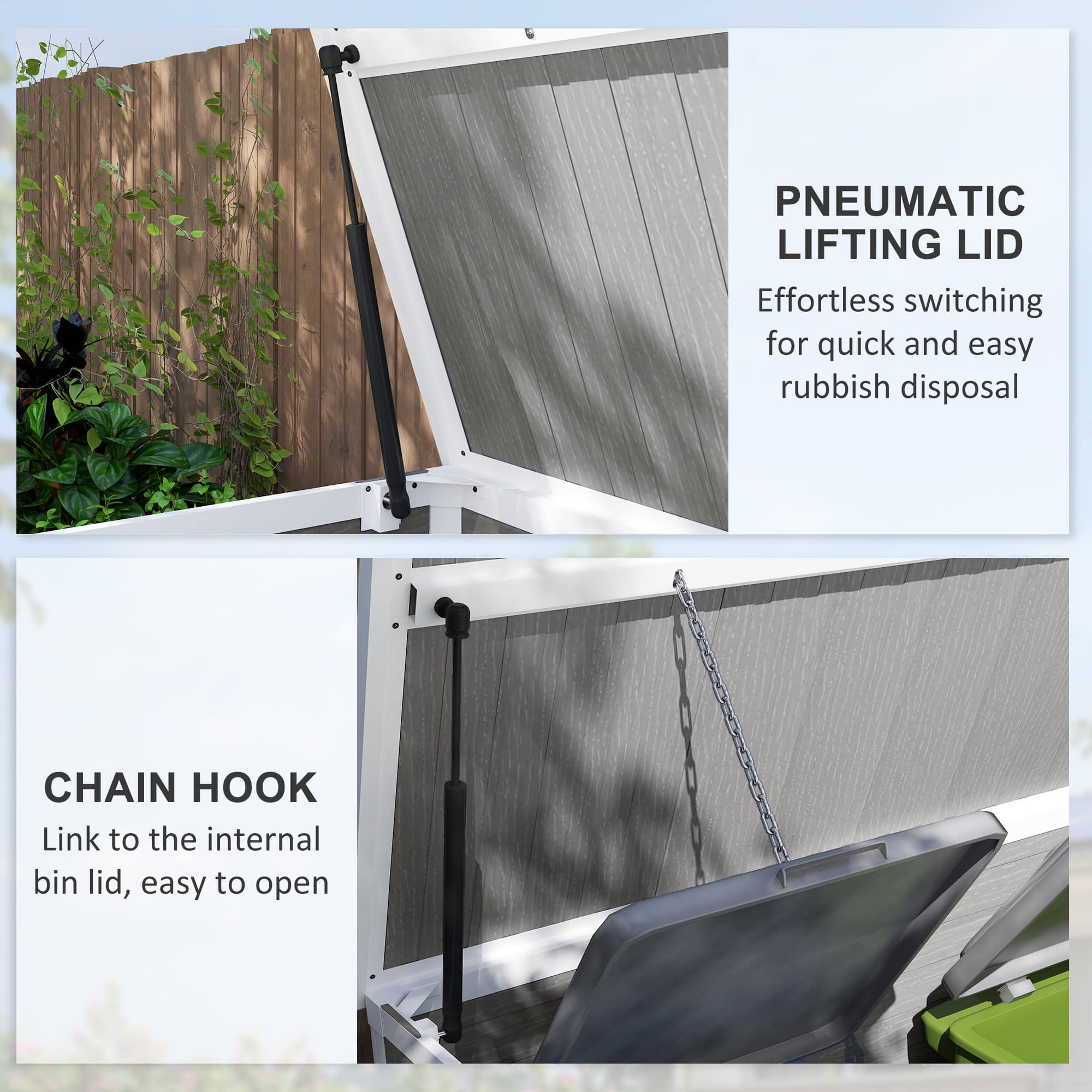 Outsunny x 2.5FT Outdoor Horizontal Storage Shed 84H-205V00GY
