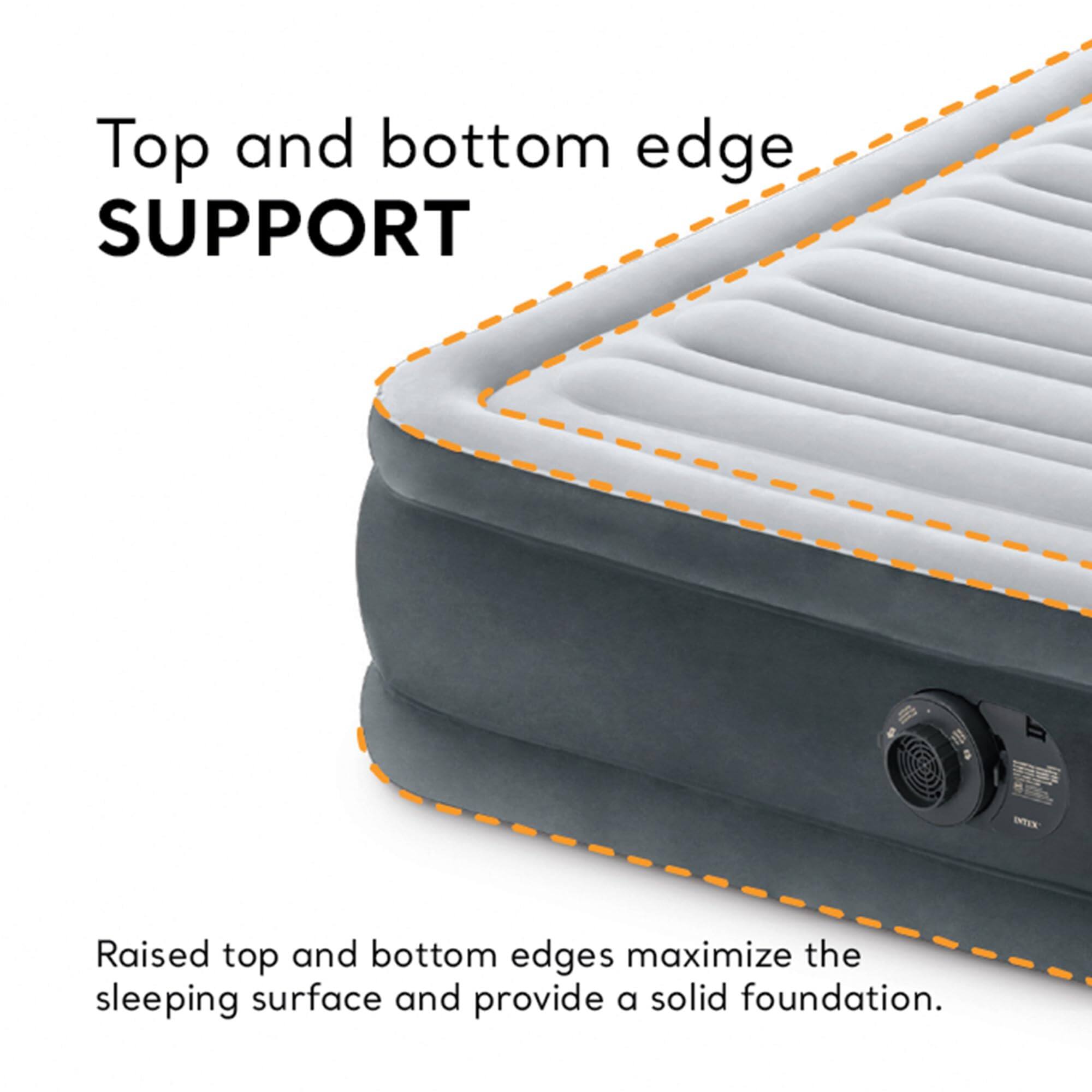 Top and bottom edge SUPPORT

Raised top and bottom edges maximize the sleeping surface and provide a solid foundation.