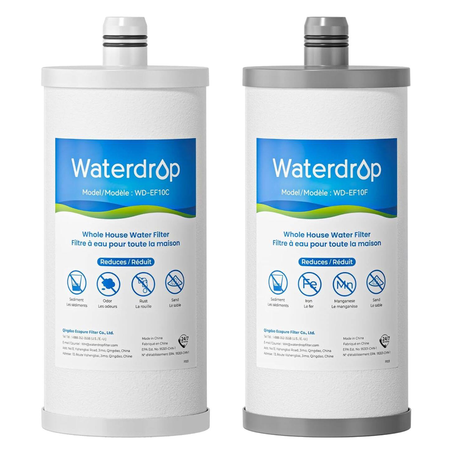 Waterdrop - EF10FC Replacement Filter for WHF2E-FC Whole House Filter System - White