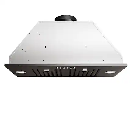 Front. Onefly - 30 inches - Convertible - Insert Range Hood - Black Stainless Steel.