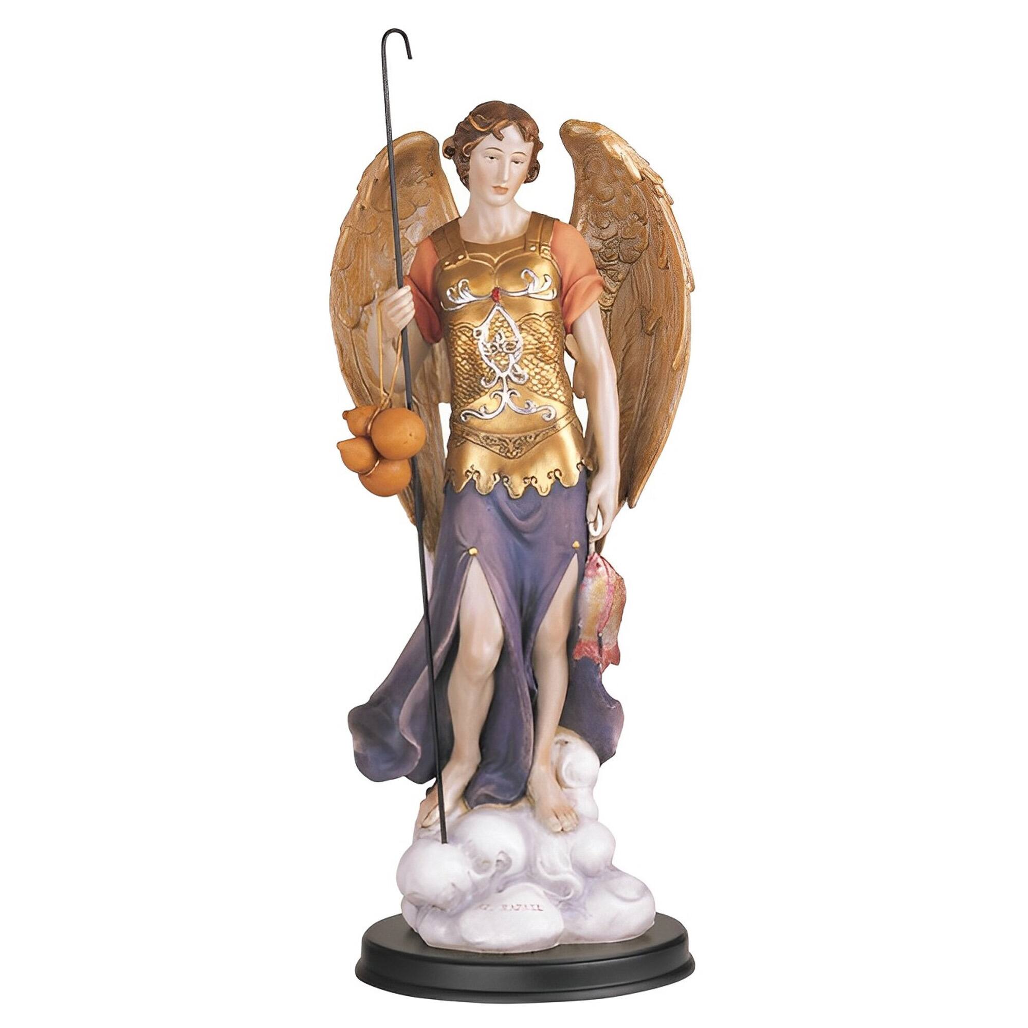 FC Design - 12"H Archangel Raphael Angel of Healing Holy Figurine Statue Desk Tabletop Home Decor Gift - Multi-Color