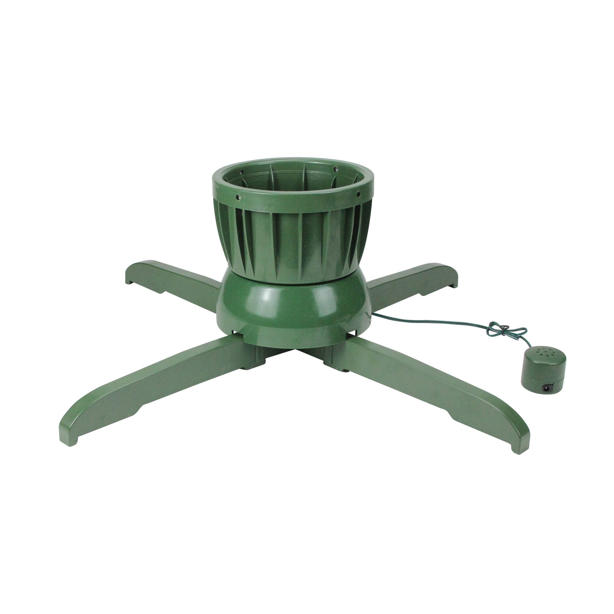Northlight - 24" Musical Rotating Christmas Tree Stand - For Live Trees - Green