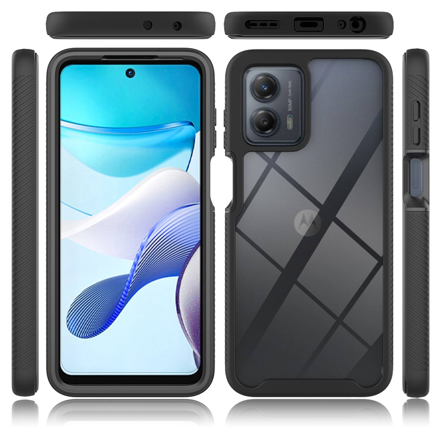 Alt View 15. SaharaCase - GRIP Series Case for Motorola G 5G (2023) - Black/Clear.