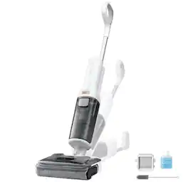 Roborock - F25 RT Cordless Wet Dry Vacuum Cleaner, 20000Pa Suction, Self-Cleaning and Drying, 180° FlatReach, Anti-Tangling Roller - White