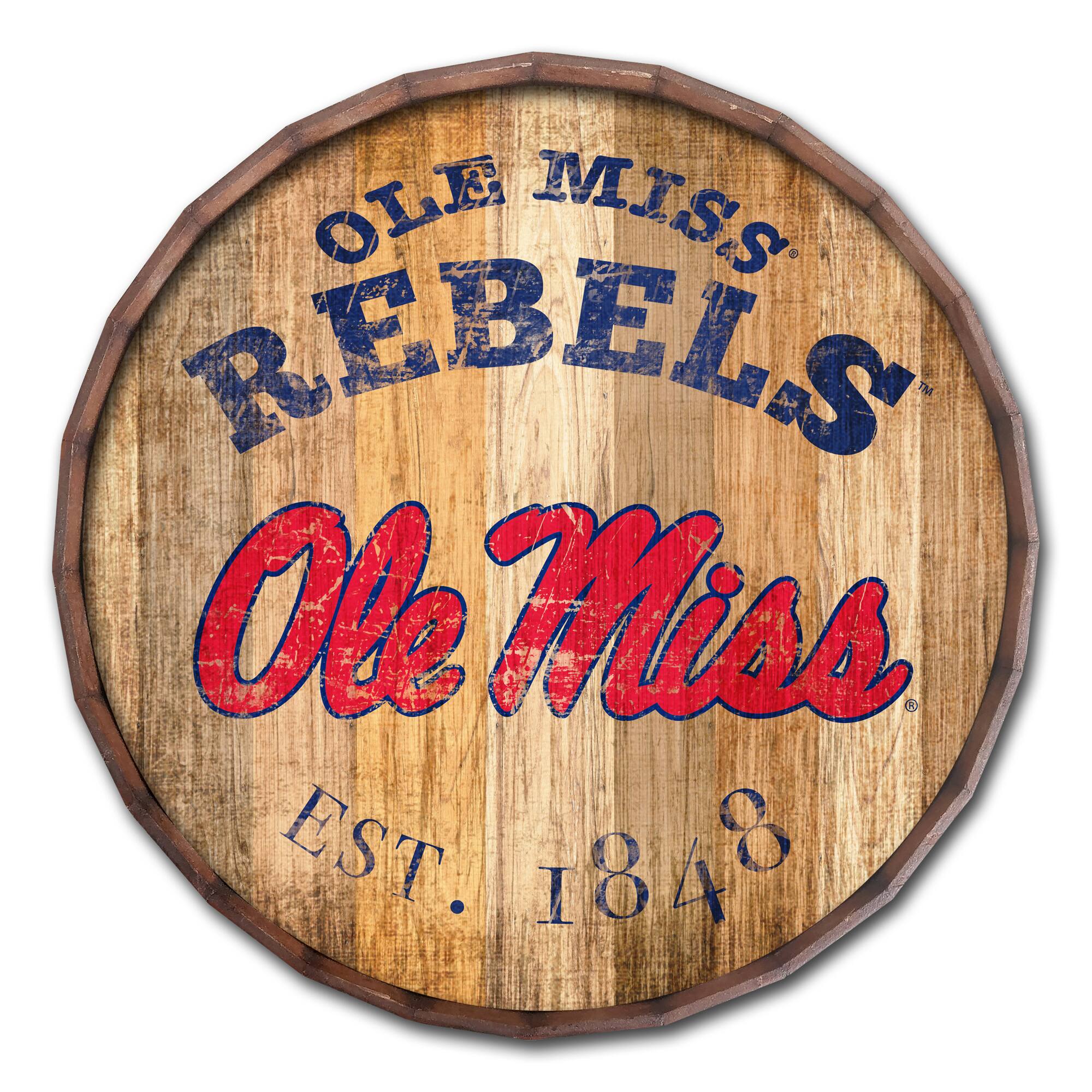 Ole Miss Rebels 24'' Established Date Barrel Top