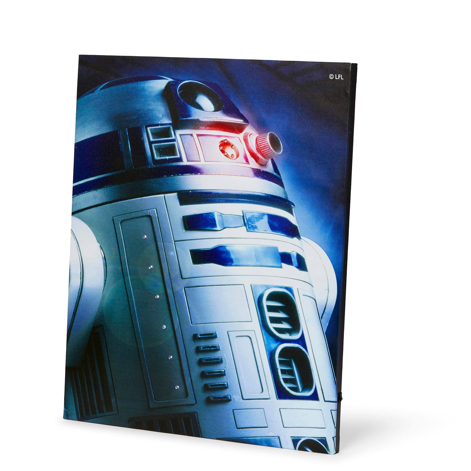 Alt View 2. Star Wars - Star Wars Illuminated Canvas Art - 23.9”x19.9” - R2D2 - Blue.