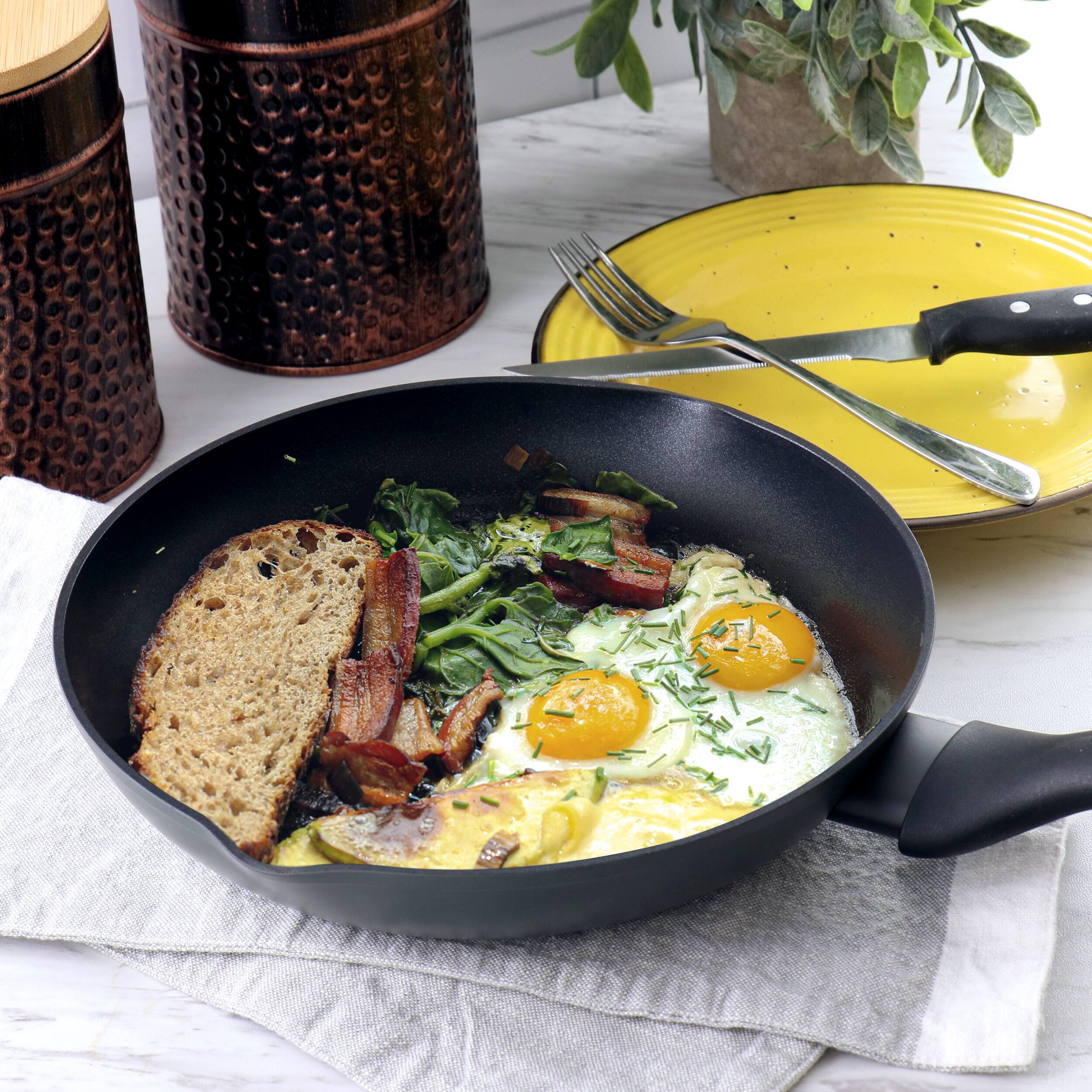 Alt View 5. Oster - Oster Kingsway 9.5 Inch Aluminum Nonstick Frying Pan in Black - Black.