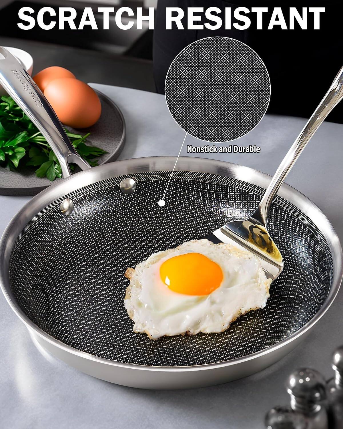 SCRATCH RESISTANT  
Standard Cacks  
Nonstick and Durable