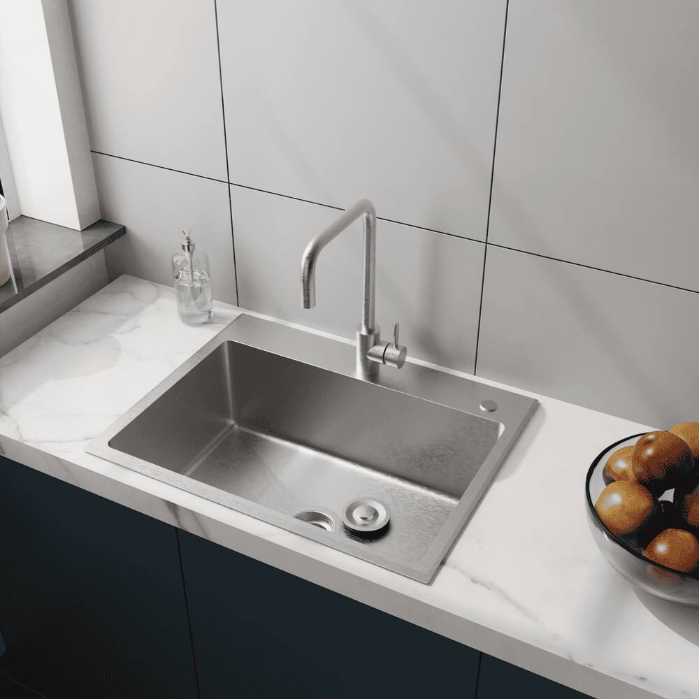 Back. Kadyn - 24in Stainless Steel Washing Sink - Includes Faucet Hoses & Drain Head Only (Update), Silver - Silver.